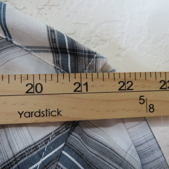 Coastal* Men's Long Sleeve Snap Down Curved Hem Chest Pocket Plaid Shirt~ XXL - Picture 5 of 11